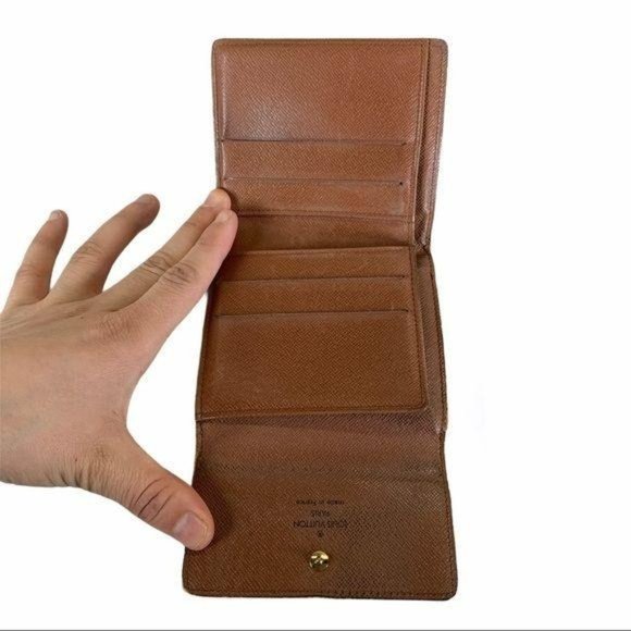 Authentic Louis Vuitton Wallet Porutofoiyu Ellie’s Brown Monogram LV Vintage - Picture 7 of 10